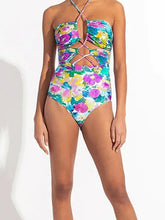 Cutout One Piece Swimsuit Set with Cover Up